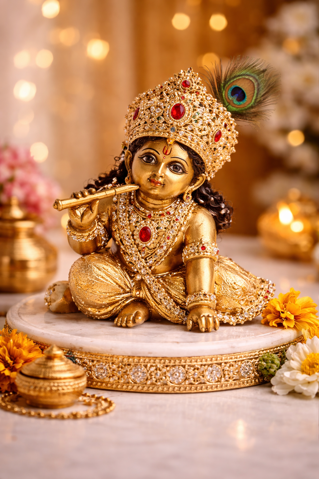 Brass Ladoo Gopal